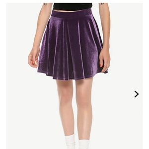 Hot topic purple velvet skirt.